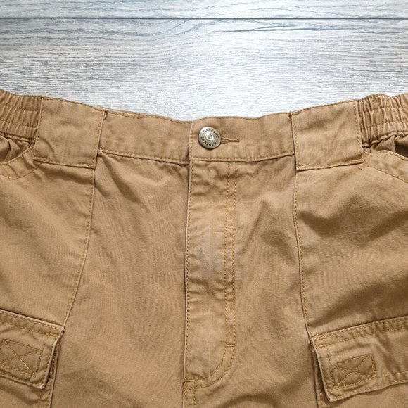 Cabelas Mens Cargo Shorts Earth Brown Canvas Wash Outdoor Camping Casual Work - Picture 5 of 11